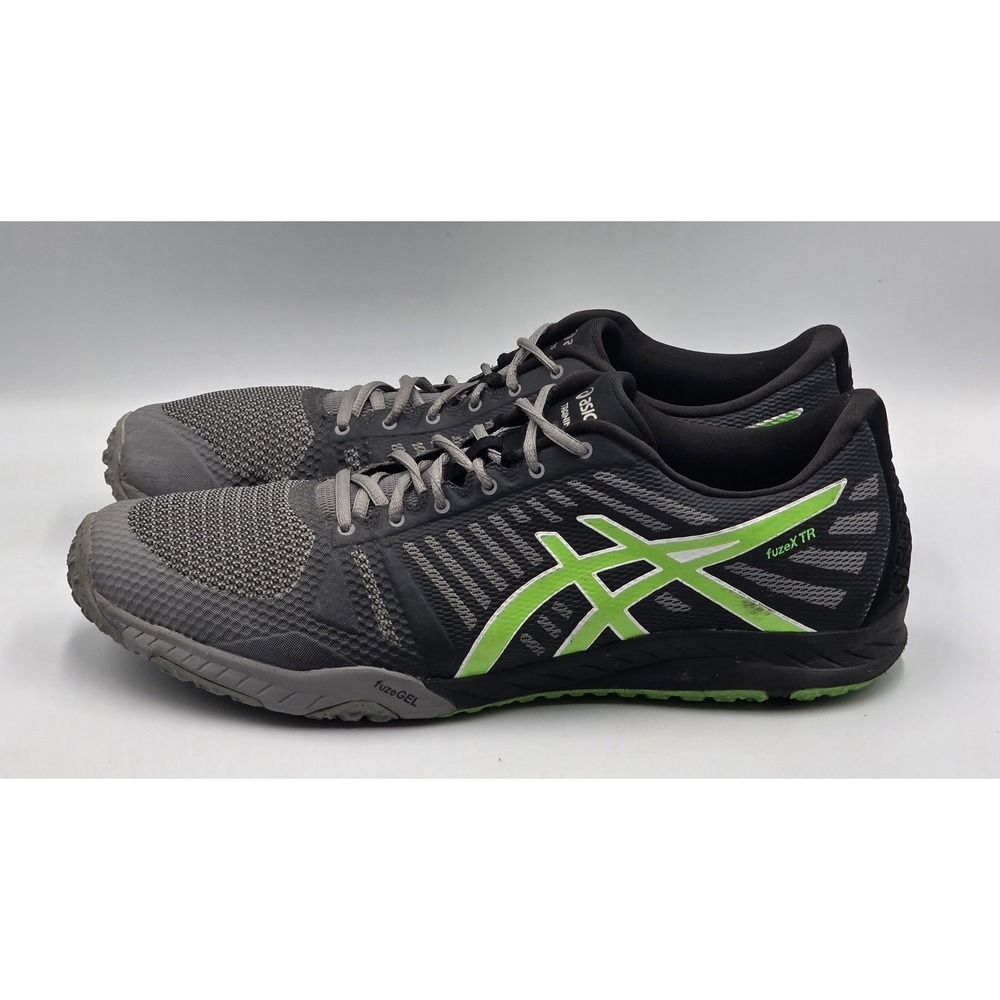 Asics FuzeX TR Mens Size 11 US Gray Black Green Athletic Training Sneakers S613N - Picture 5 of 12